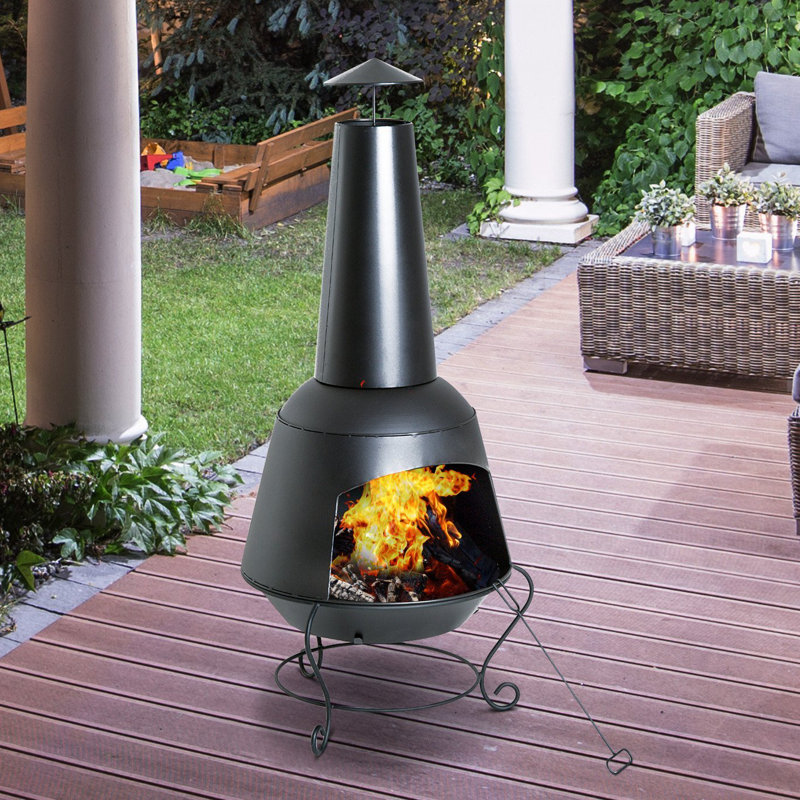 Vintage Boulevard Steel Wood Burning/Charcoal Chiminea Wayfair.co.uk